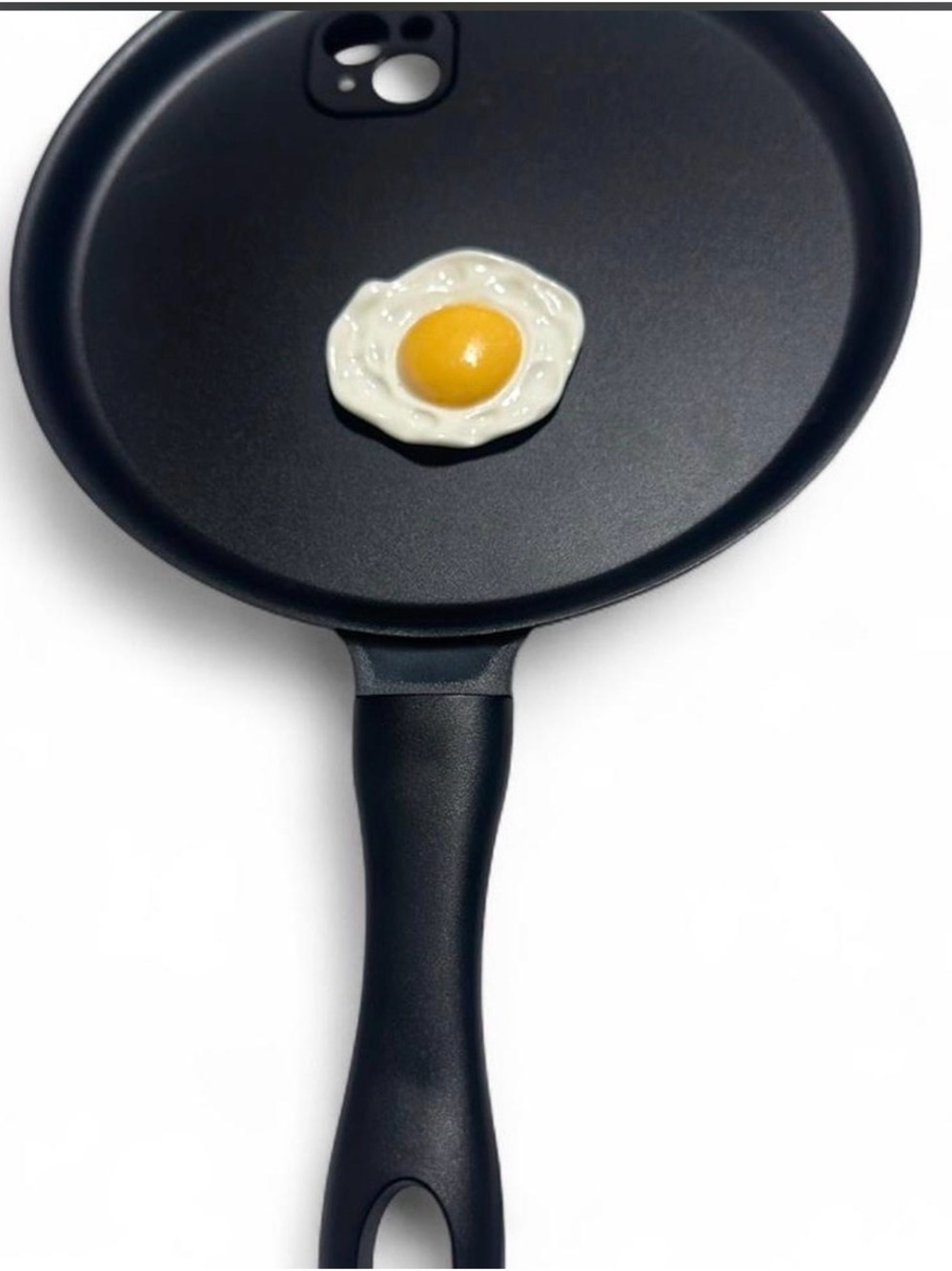 black non-stick frying pan Iphone Case #cooking #pan #kitchen